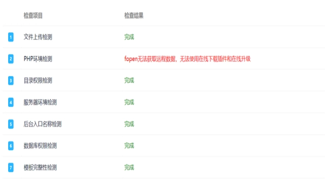 迅睿cms检测PHP环境检测提示fopen打开远程文件失败的解决方法