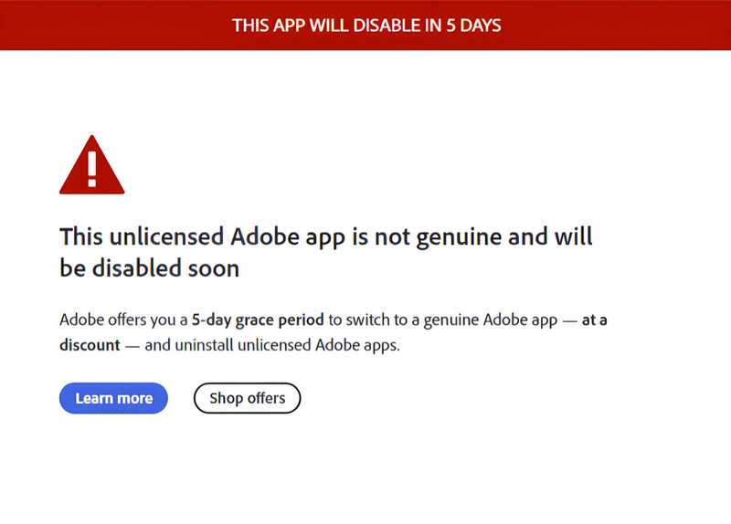 THIS APP WILL DISABLE IN 5 DAYS THIS APP WILL DISABLE IN 5 DAYS